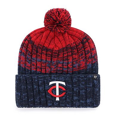 Men's '47 Navy Minnesota Twins Cascade Cuffed Knit Hat with Pom