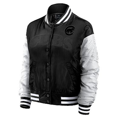 Women's Fanatics Black Chicago Cubs Elements Wave Full-Snap Jacket
