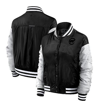 Women's Fanatics Black Chicago Cubs Elements Wave Full-Snap Jacket