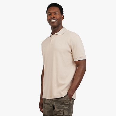 Men's Chaps Short Sleeve Solid Interlock Polo
