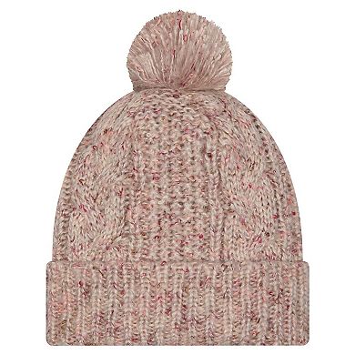 Women's New Era Stone Jacksonville Jaguars Trendy Tone Cuffed Knit Hat with Pom