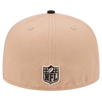 Men's New Era Tan Baltimore Ravens Logo Main 59FIFTY Fitted Hat