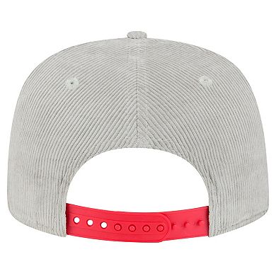 Men's New Era Gray Boston Red Sox Corduroy Golfer Snapback Hat