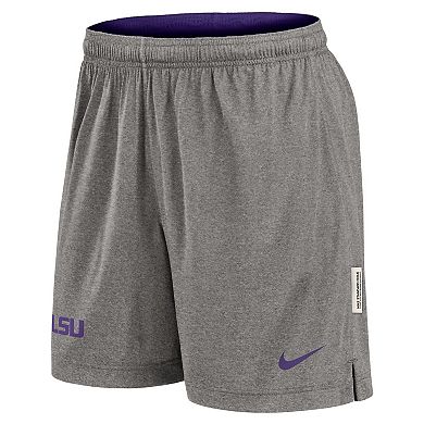 Men's Nike Purple/Heather Gray LSU Tigers Player Reversible Shorts
