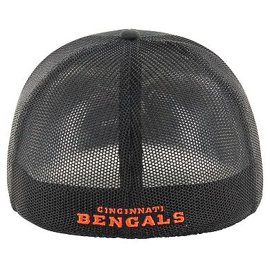 Men's '47 Black Cincinnati Bengals Blackball Trophy Flex Hat