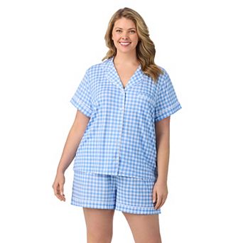 Plus Size Draper James Cozy Short Sleeve Notch Pajama Top & Pajama Shorts Set