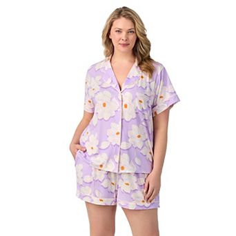 Plus Size Draper James Cozy Short Sleeve Notch Pajama Top & Pajama Shorts Set