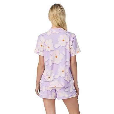 Women's Draper James 2-pc. Cozy Short Sleeve Notch Pajama Top & Pajama Shorts Set