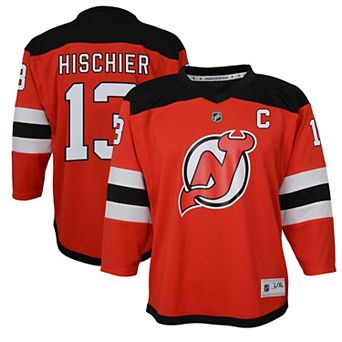 Youth Nico Hischier Red New Jersey Devils Captain Patch Home Replica Player Jersey