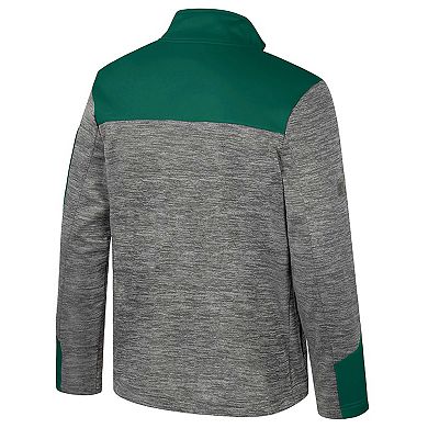 Men's Colosseum Gray/Green Michigan State Spartans Guard Full-Zip Jacket