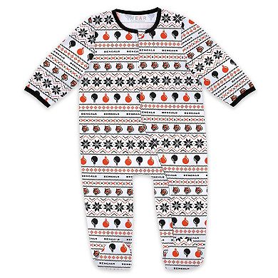 Newborn & Infant WEAR by Erin Andrews Cincinnati Bengals Allover Print Full-Zip Sleeper & Bib Set