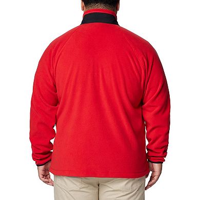 Men's Columbia Red Wisconsin Badgers Flanker IV Fleece Raglan Full-Zip Jacket