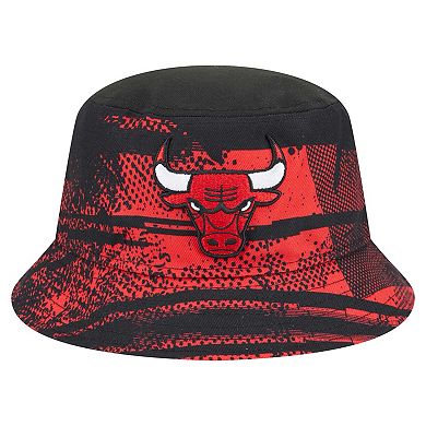 Men's New Era Black/Red Chicago Bulls Tip-Off Bucket Hat