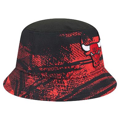 Men's New Era Black/Red Chicago Bulls Tip-Off Bucket Hat