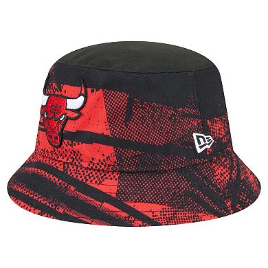 Men's New Era Black/Red Chicago Bulls Tip-Off Bucket Hat