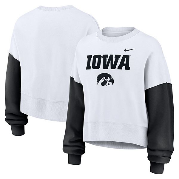 Women's Nike White Iowa Hawkeyes Color-Block Oversized