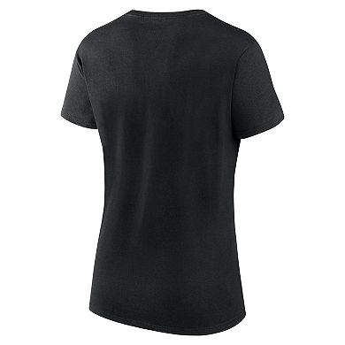 Women's Logo Athletic Black Carolina Panthers Lean Cotton T-Shirt