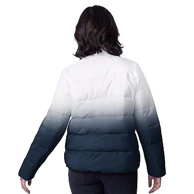Women's G-III 4Her by Carl Banks Navy Chicago Bears Overtime Ombre Full-Zip Puffer Jacket