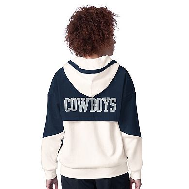 Women's Starter White Dallas Cowboys Scrimmage Full-Zip Hoodie