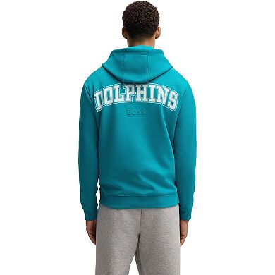 Unisex HUGO BOSS Aqua Miami Dolphins Woodson Tri-Blend Hoodie