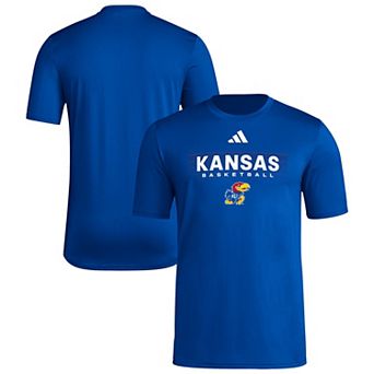 Men's adidas Royal Kansas Jayhawks Locker On-Court In The Fade Pregame AEROREADY T-Shirt