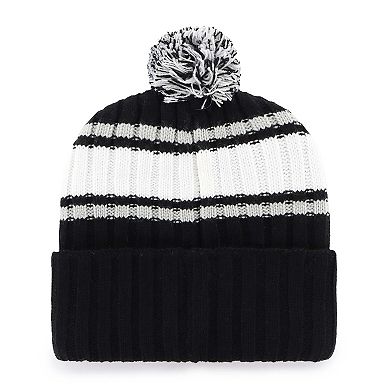 Men's '47 Black Chicago White Sox Plateau Cuffed Knit Hat with Pom