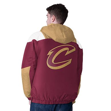 Men's Starter Wine/Gold Cleveland Cavaliers Charger Half-Zip Pullover Jacket