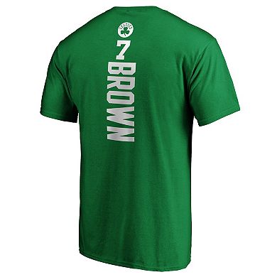 Men's Jaylen Brown Kelly Green Boston Celtics Playmaker Name & Number T-Shirt