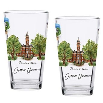 Clemson Tigers 2-Pack 16oz. Laura Wilcox University Pint Set