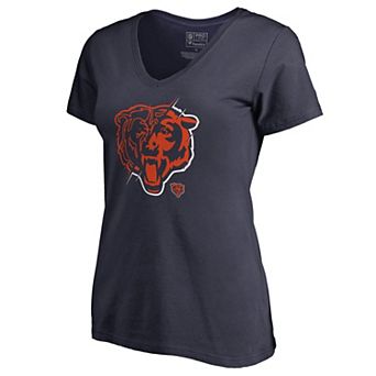 Women's Navy Chicago Bears X-Ray Slim Fit V-Neck T-Shirt