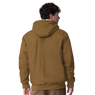 Men's G-III Sports by Carl Banks Tan Chicago Bulls Build Up Heavy Duck Canvas Full-Zip Hoodie