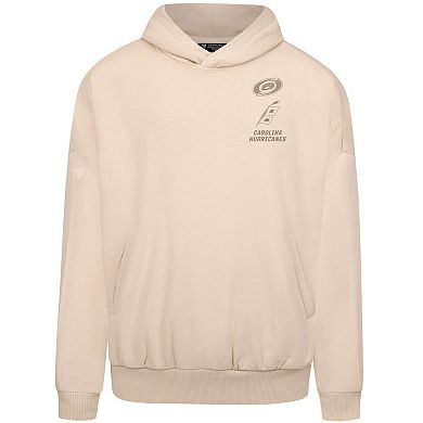 Men's Levelwear Cream Carolina Hurricanes Contact Stamp Pullover Hoodie