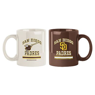 San Diego Padres 2-Pack 15oz. Checkered Wordmark Mug Set