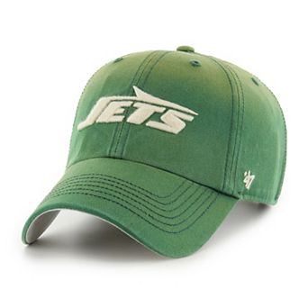 Men's '47 Green New York Jets Dusted Relaxed Clean Up Adjustable Hat