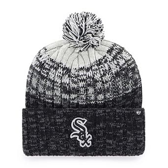 Men's '47 Black Chicago White Sox Cascade Cuffed Knit Hat with Pom