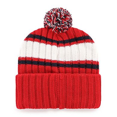 Men's '47 Red St. Louis Cardinals Plateau Cuffed Knit Hat with Pom