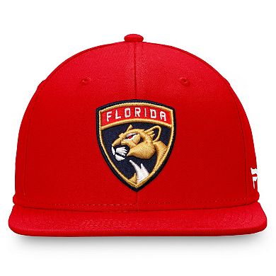 Men's Fanatics Red Florida Panthers Core Primary Logo Snapback Hat