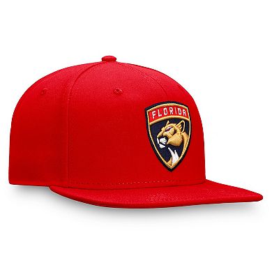 Men's Fanatics Red Florida Panthers Core Primary Logo Snapback Hat