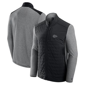 Unisex Fanatics Black/Heather Gray Kansas City Chiefs Tonal Full-Zip Jacket