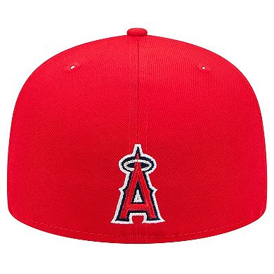 Men's New Era Red Los Angeles Angels Ransom 59FIFTY Fitted Hat