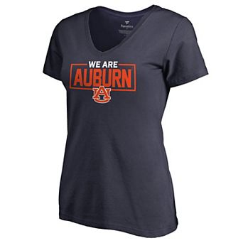 Women's Navy Auburn Tigers We Are Icon V-Neck T-Shirt