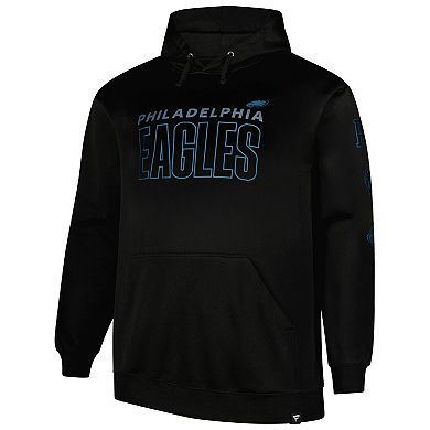 Men's Fanatics Black Philadelphia Eagles Big & Tall Fleece Pullover Hoodie