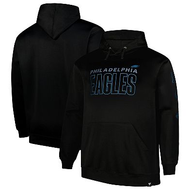 Men's Fanatics Black Philadelphia Eagles Big & Tall Fleece Pullover Hoodie