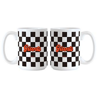San Francisco Giants 2-Pack 15oz. Checkered Wordmark Mug Set