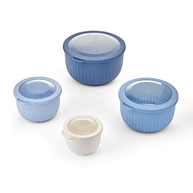 The Big One® 4-Piece Ridge Nesting Bowls & Lids Set