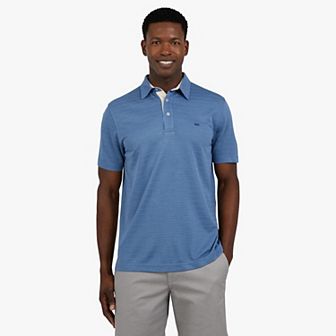 Chaps Men's Short Sleeve Textured Solid Polo