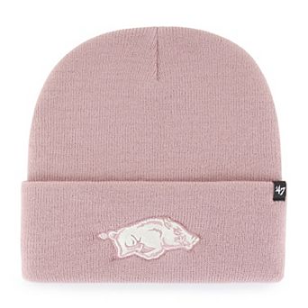 Women's '47 Pink Arkansas Razorbacks Haymaker Cuffed Knit Hat