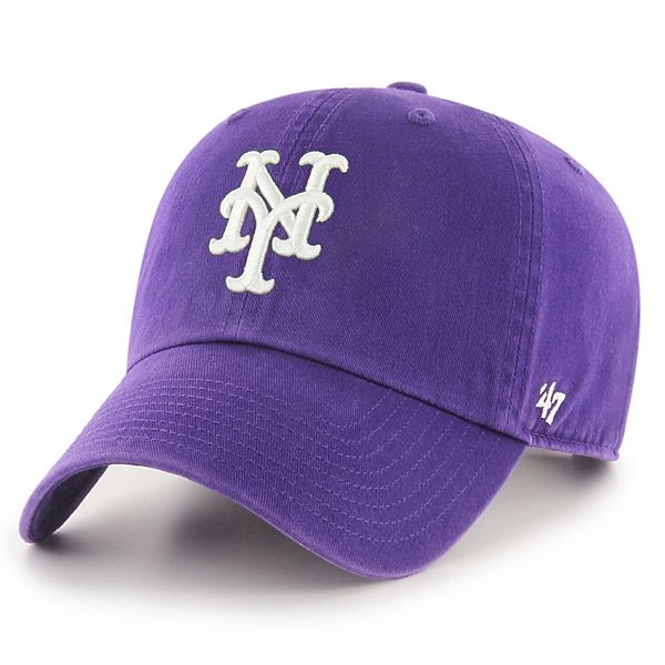 Men s 47 Purple New York Mets Clean Up Adjustable Hat