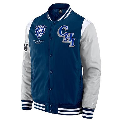 Unisex Fanatics Navy Chicago Bears Elements Elite Full-Snap Jacket