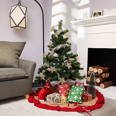 12-Pieces Gold 3D Star Ornaments